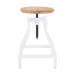 Lage draaibare kruk wit - in hoogte verstelbaar