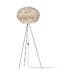 Eos Large vloerlamp light brown - met tripod zwart - Ø 65 cm