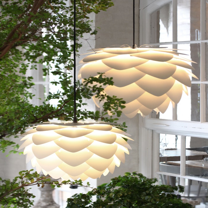Aluvia Mini lampenkap pearl white - Ø 40 cm - parelmoer - aluminium - witte