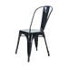 Metalen eetkamerstoel zwart
