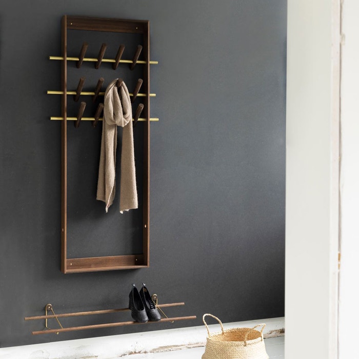 Coat frame - Gerookt eikenhouten kapstok - H150 x B53 x D7 cm 