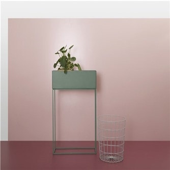 Xavi staande metalen plantenbak groen  - ferm living