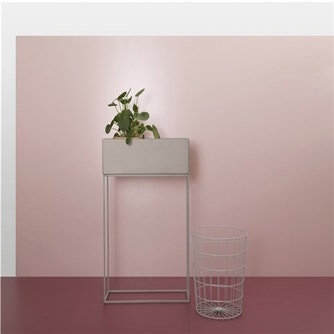 Xavi staande metalen plantenbak taupe  - ferm living - terras - plantbox