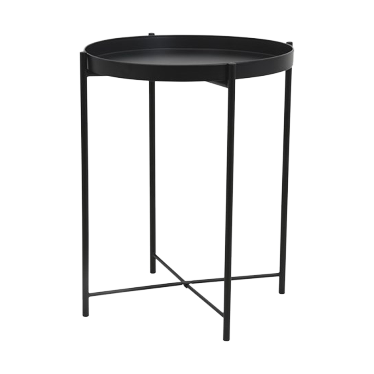 Susan metalen bijzettafel zwart - Ø 38 cm
