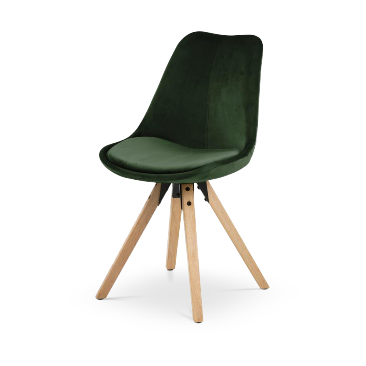 Yvet velvet eetkamerstoel mos groen