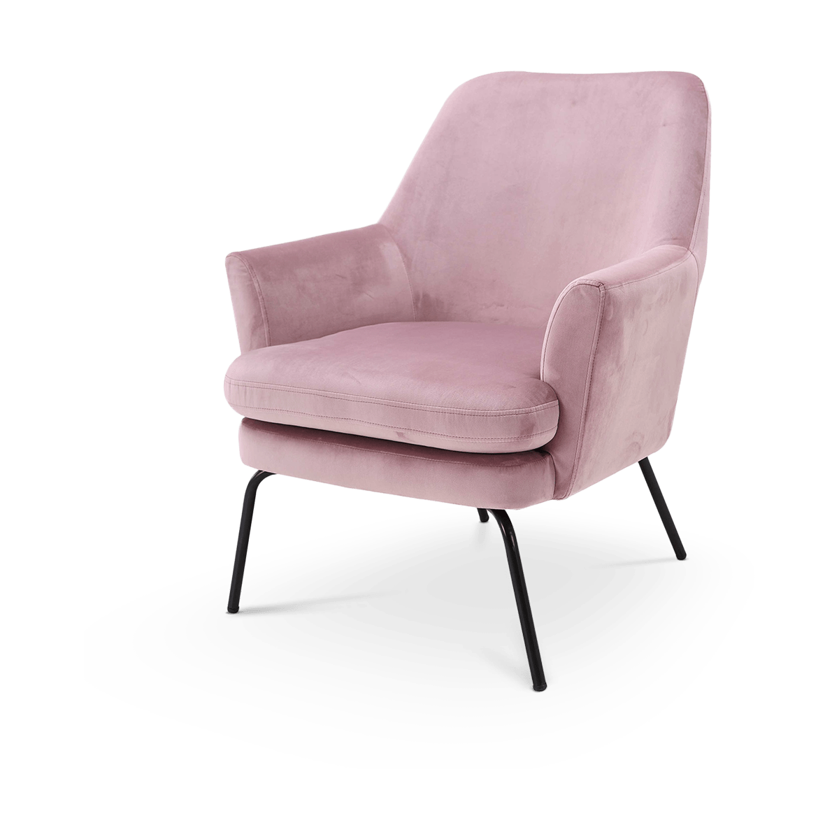 Jez velvet fauteuil roze | Gewoonstijl