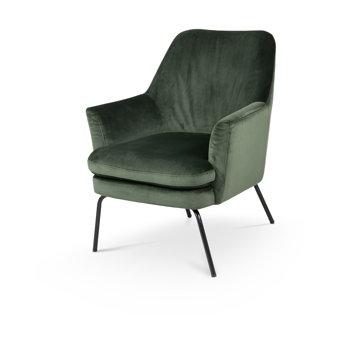 Jez velvet fauteuil donkergroen