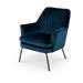 Jez velvet fauteuil donkerblauw