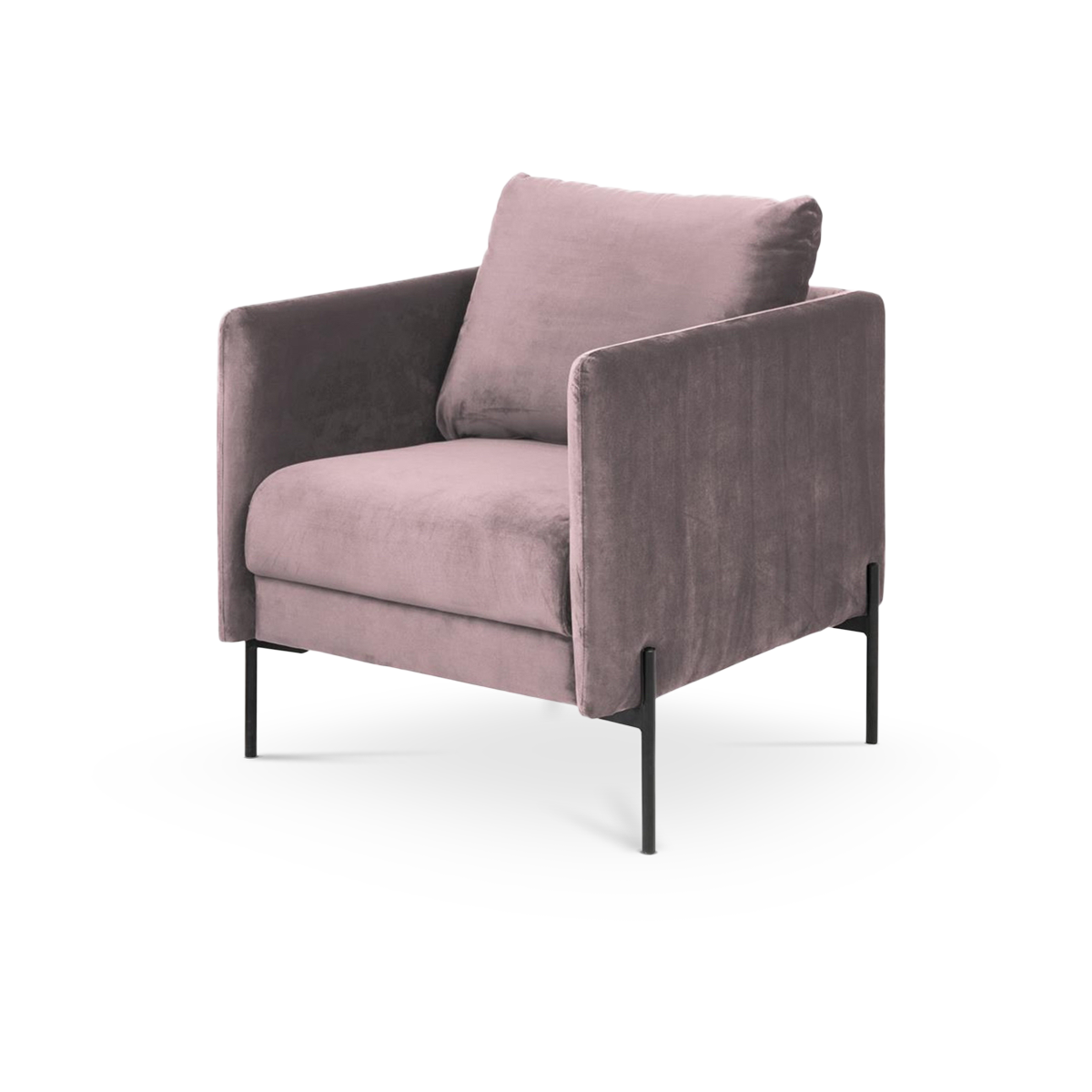 Lynn velvet fauteuil roze