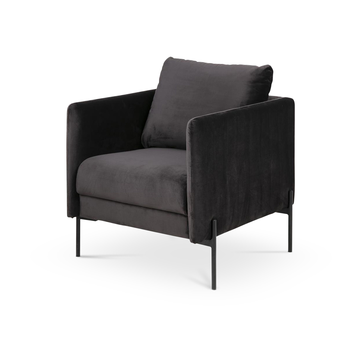 Lynn velvet fauteuil zwart