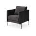 Lynn velvet fauteuil zwart