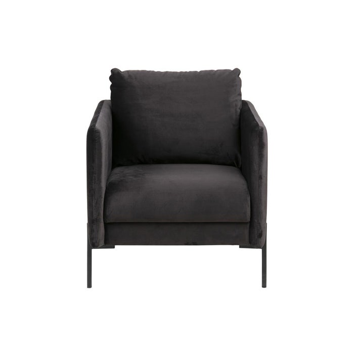 Lynn velvet fauteuil zwart - relax - fluwelen - loungestoel - velours - modern