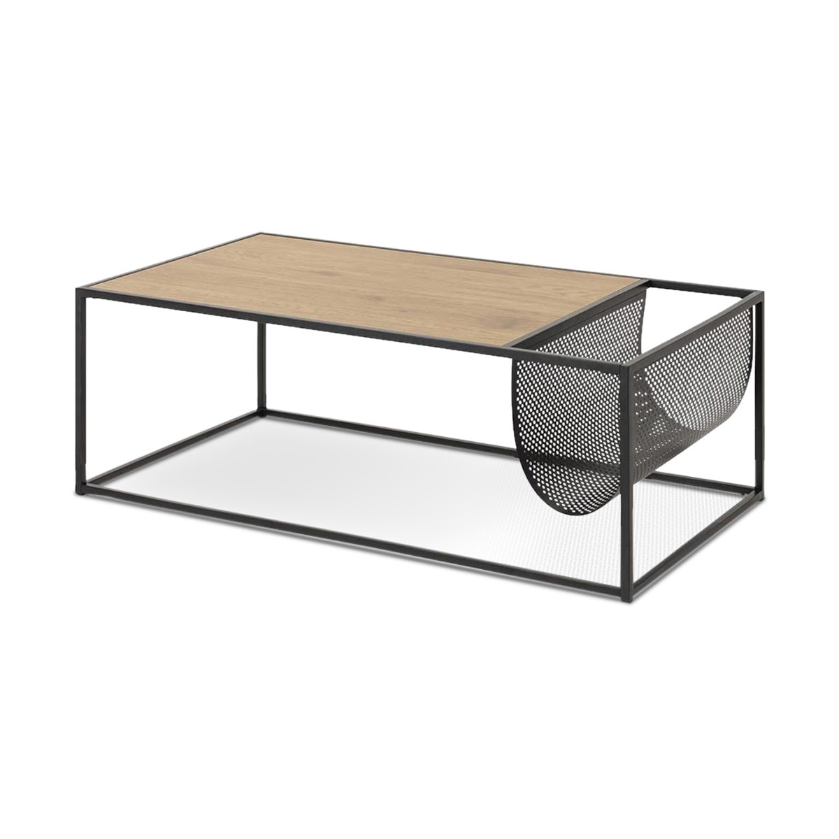 Vic houten salontafel naturel - met krantenrek - 110 x 60 cm
