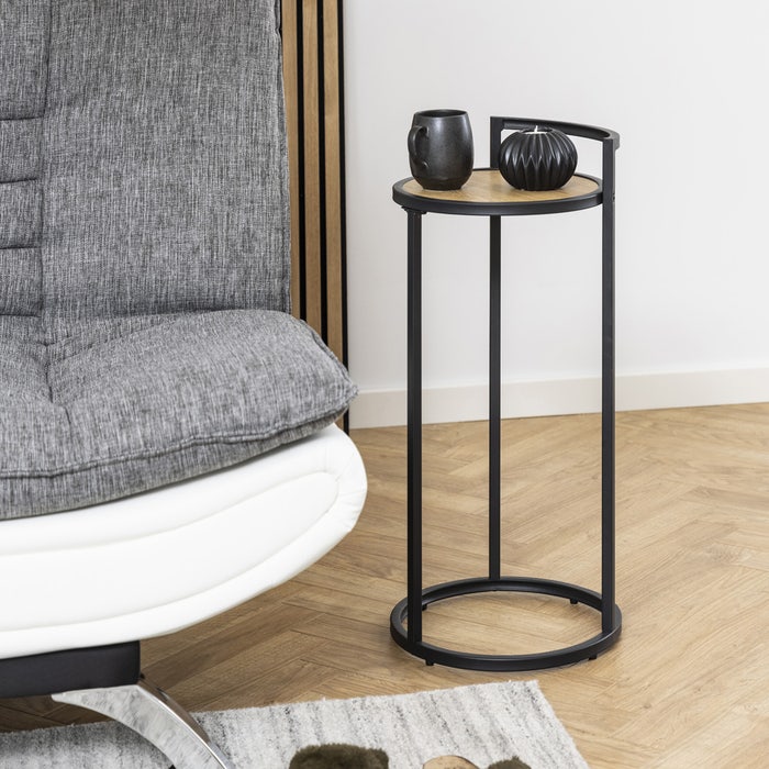 Jace houten bijzettafel naturel - Ø 33 cm - ronde -