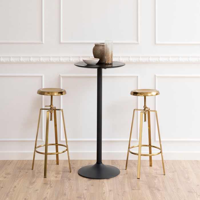 Vino houten bartafel zwart - Ø 60 cm - ronde