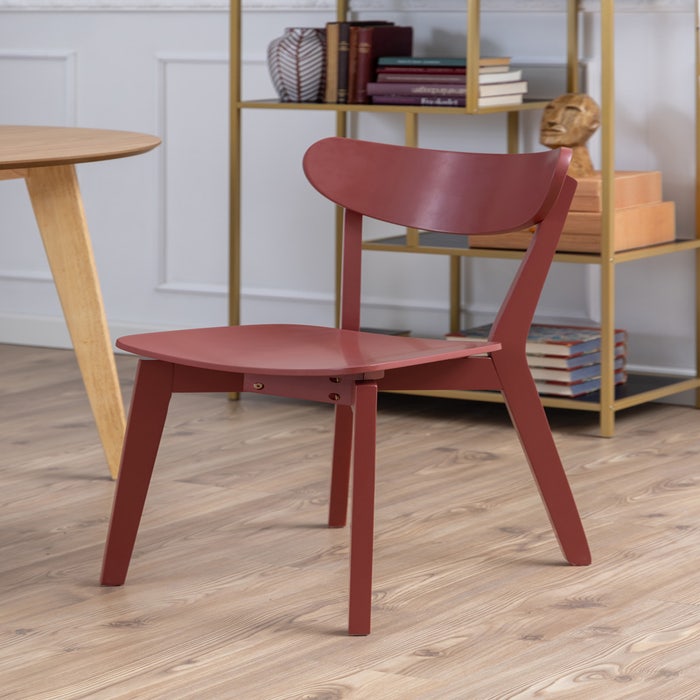 Jade houten eetkamerstoel terracotta rood 
