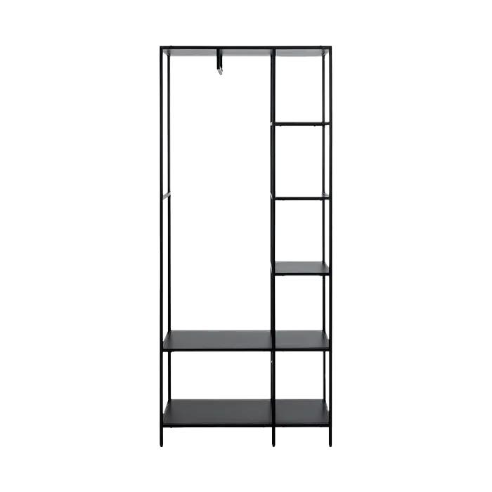 Roy metalen kledingrek zwart - 80 x 185 cm