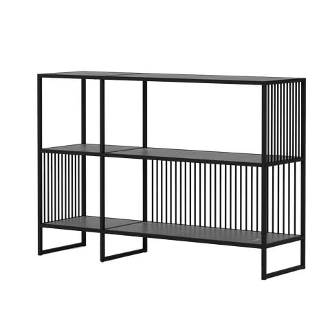 Danny metalen boekenkast zwart met marmerlook- 120 x 83 cm