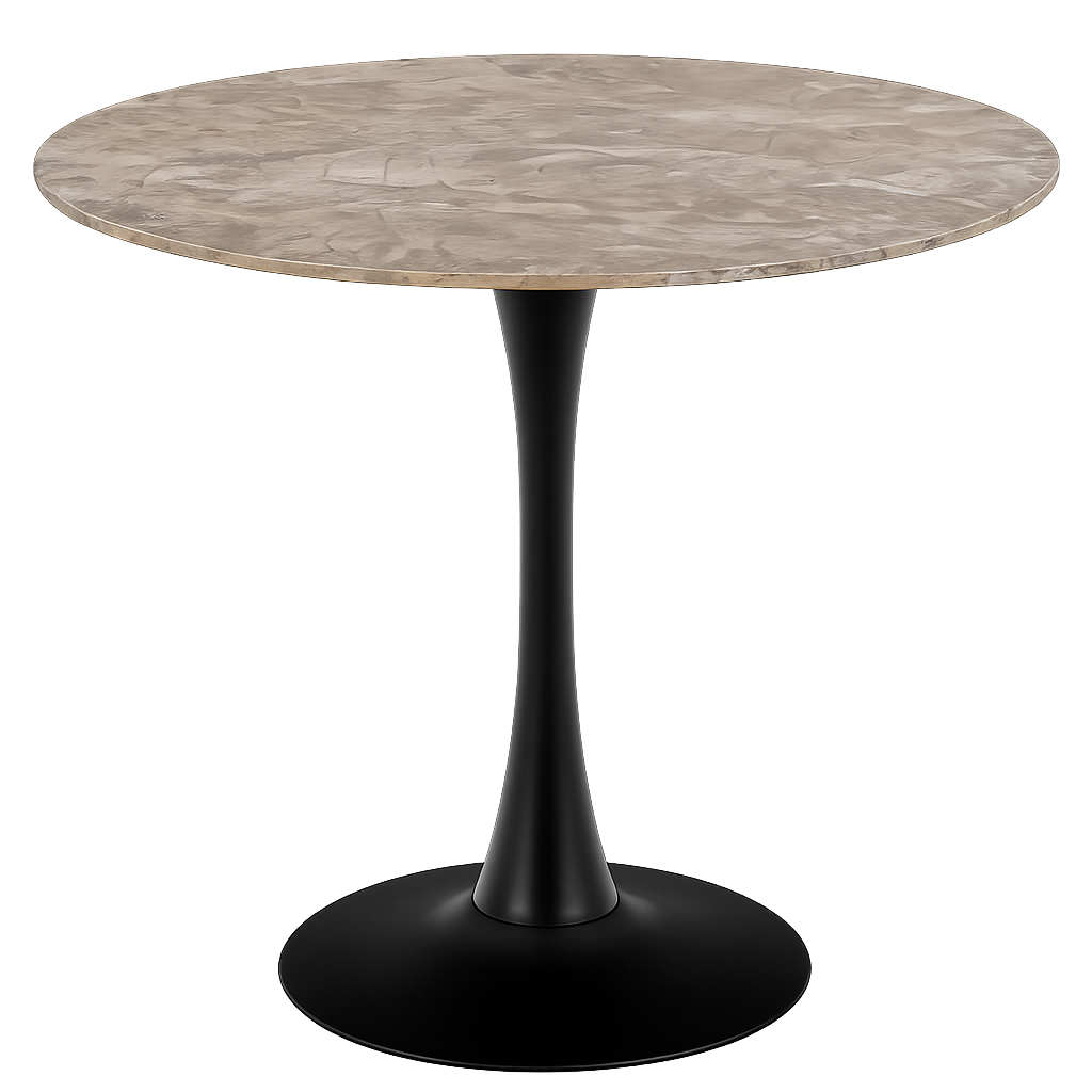 Marly ronde eettafel keramiek bruin - Ø90x75 cm