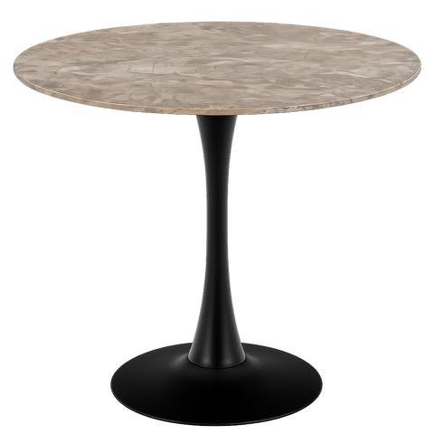 Marly ronde eettafel keramiek bruin - Ø90x75 cm