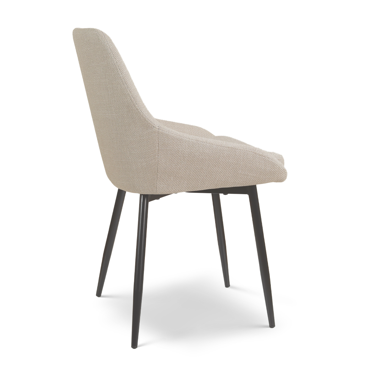 achteraanzicht van de Vera eetkamerstoel beige