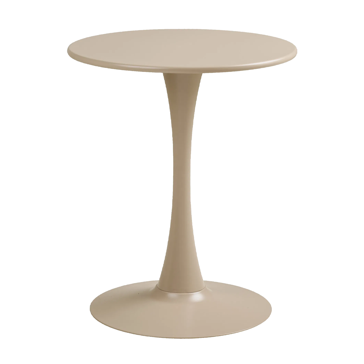 Amyra metalen tuintafel beige - Ø60 x 72 cm