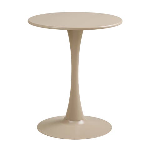Amyra metalen tuintafel beige - Ø60 x 72 cm