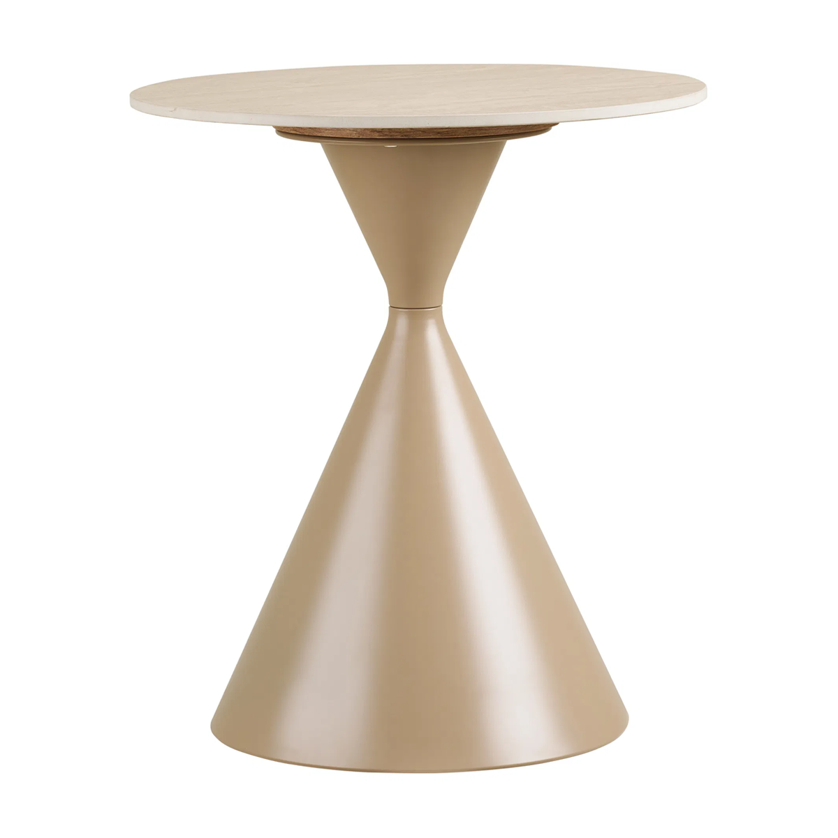 vooraanzicht van de Anisa metalen bijzettafel