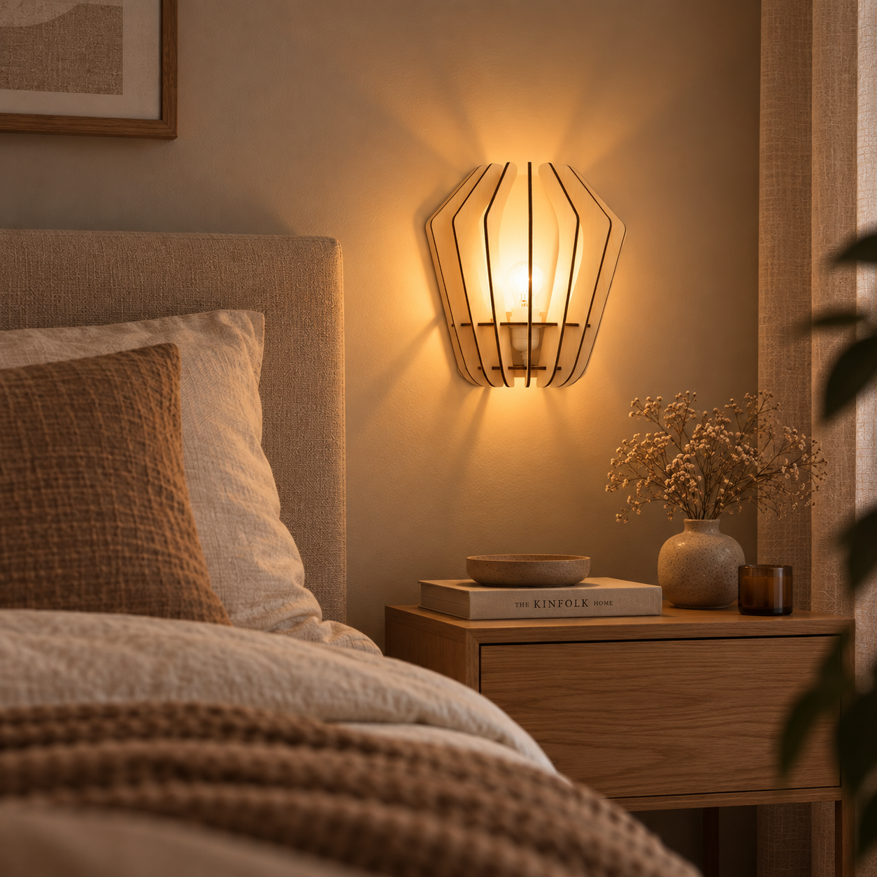 Wall Spin houten muurlamp small  