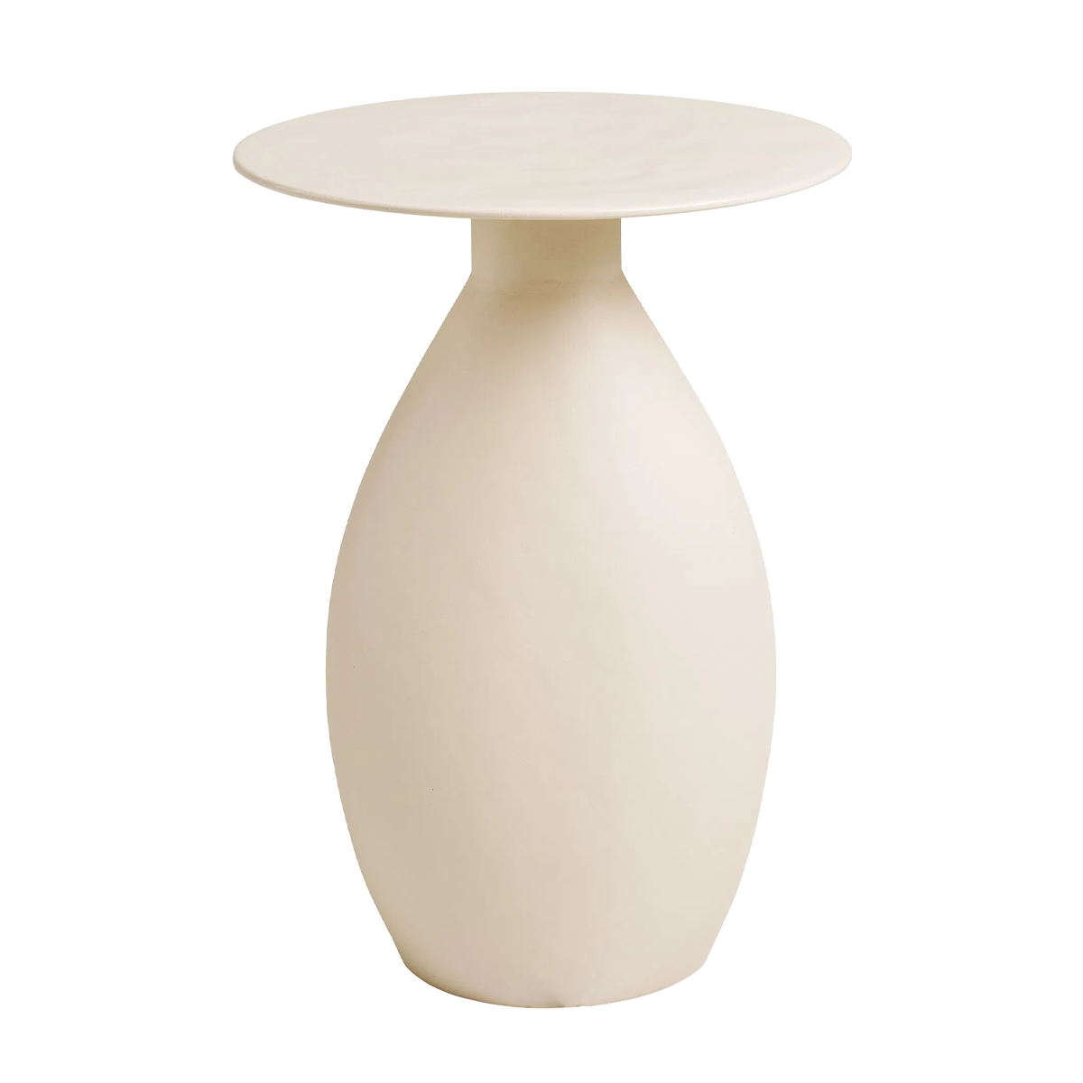 Calvin metalen bijzettafel gebroken wit - Ø36 x 50 cm 