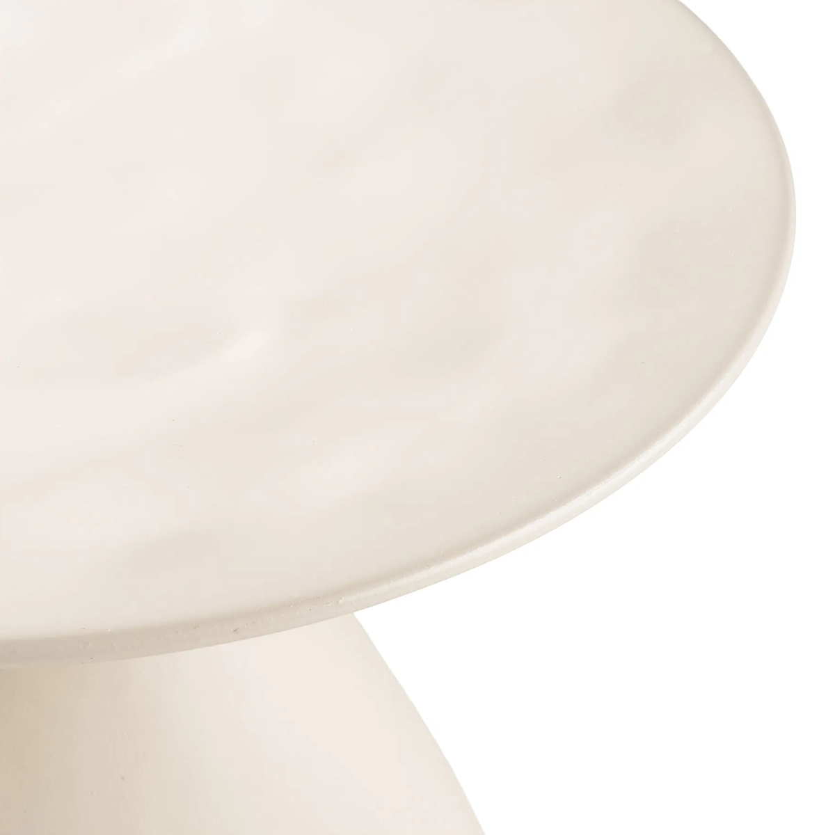 detail van Calvin metalen bijzettafel gebroken wit - Ø36 x 50 cm