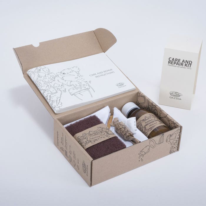 Care and repair kit - solid wood whitewash hout - onderhoud voor meubels