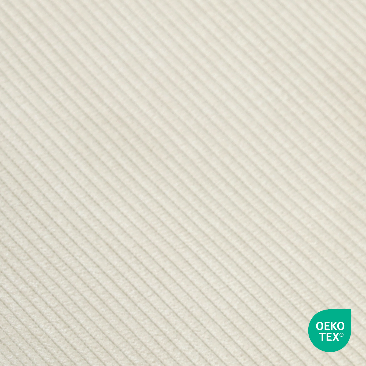 rib beige gestoffeerde eetkamerstoel -  zwart onderstel noa-fe