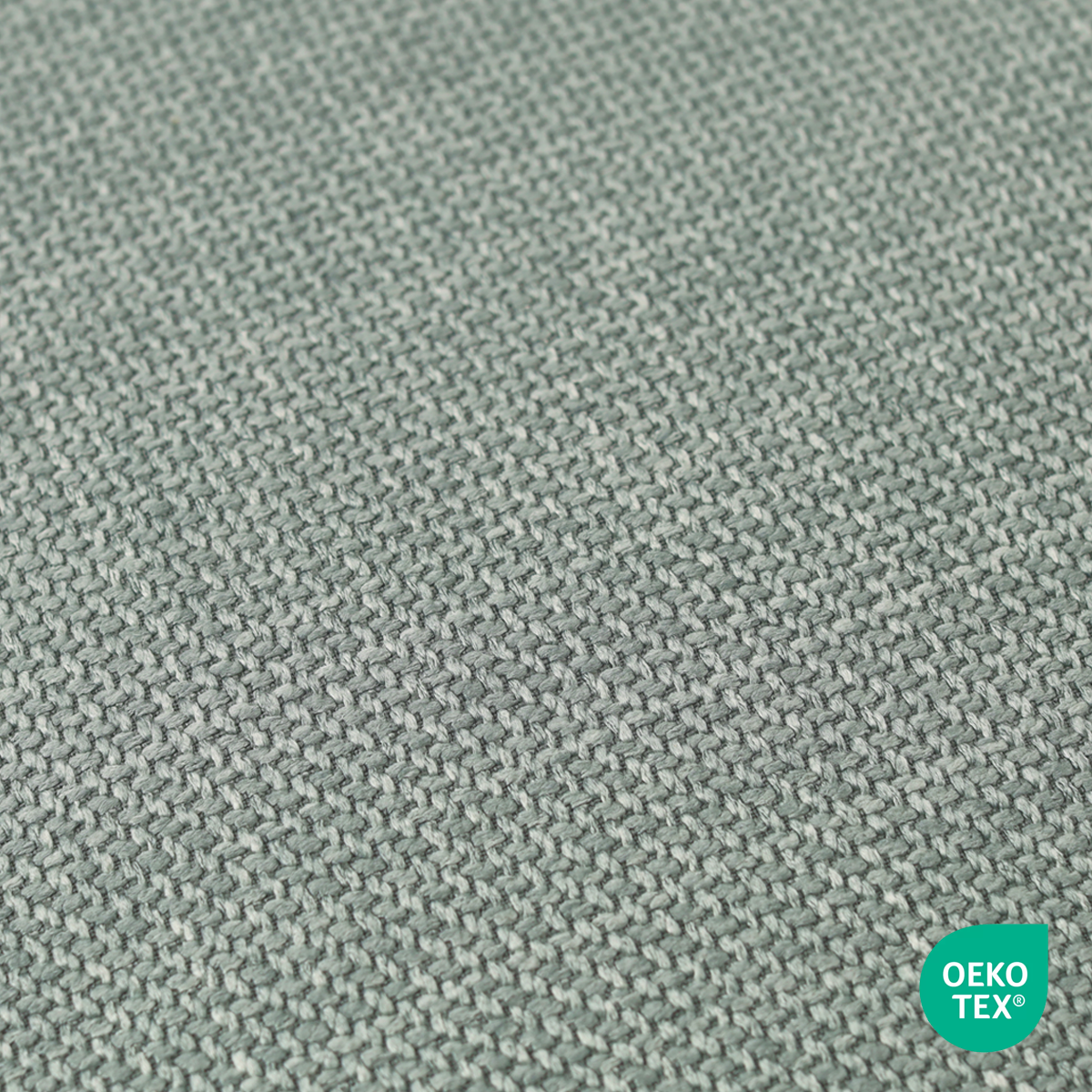 saliegroen gestoffeerde draaibare eetkamerstoel -  wit onderstel nola-fe