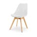 Madera eetkamerstoel wit - houten onderstel