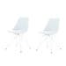Metal Stoel wit - Wit onderstel - Set van 2