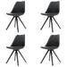 Legno stoel zwart - Zwart onderstel - Set van 4