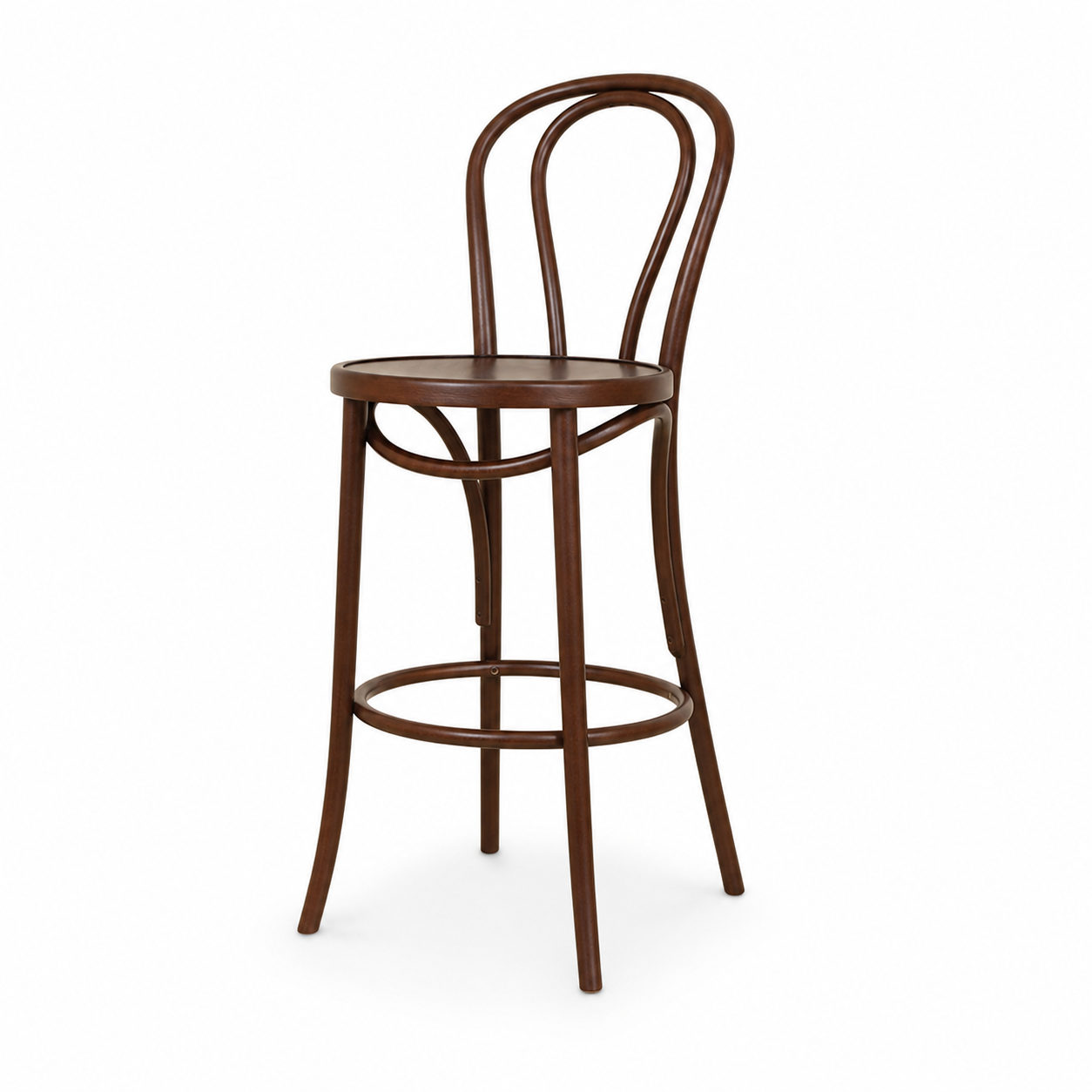 Vienna Thonet No. 18 houten barkruk walnoot - 65 cm