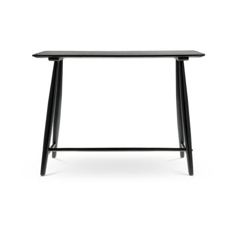 Bast houten bureau zwart - 100 x 44,5 cm