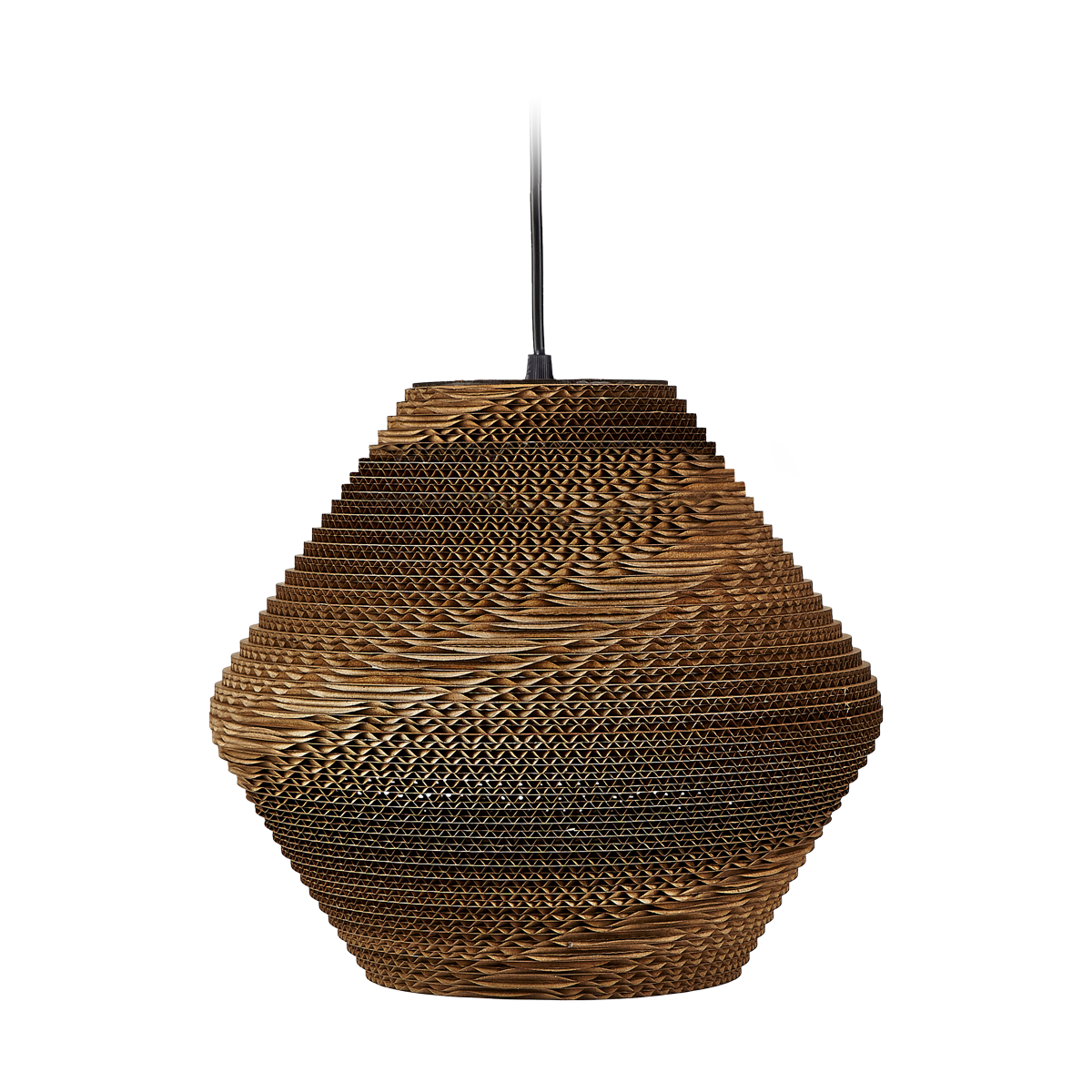 Alk hanglamp bruin - met zwart koord