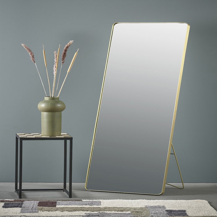 Verdal staande spiegel goud - 140 x 45 cm - spiegel - staande - hal - in woonkamer - rechthoek - metaal