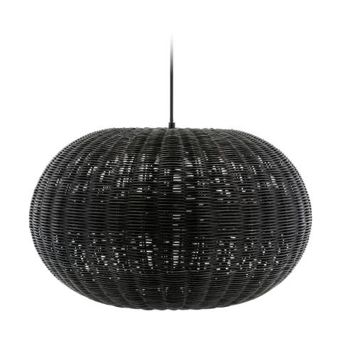 Werna rattan hanglamp zwart - 50 x 30 cm