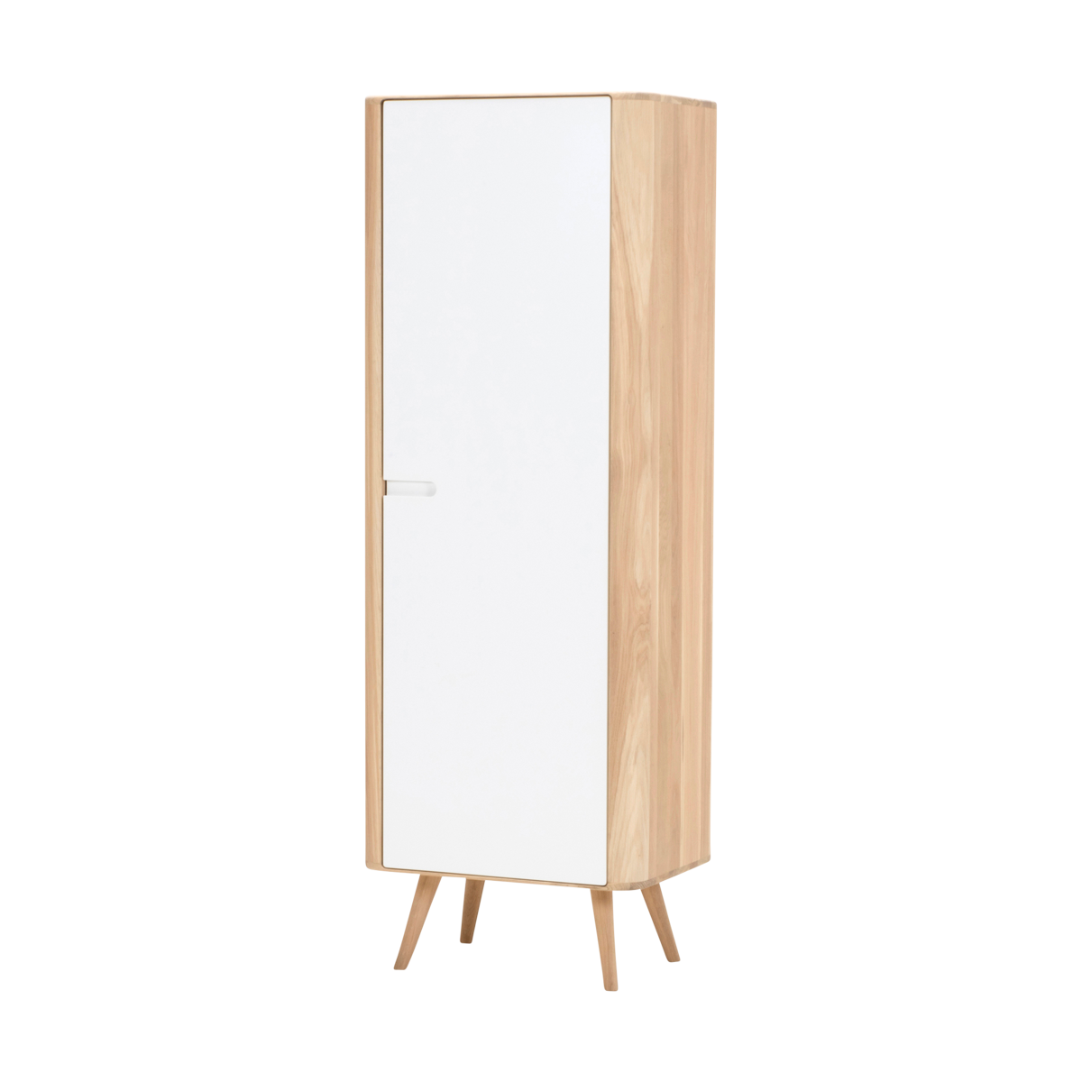 Ena cabinet houten opbergkast whitewash - 60 x 170 cm