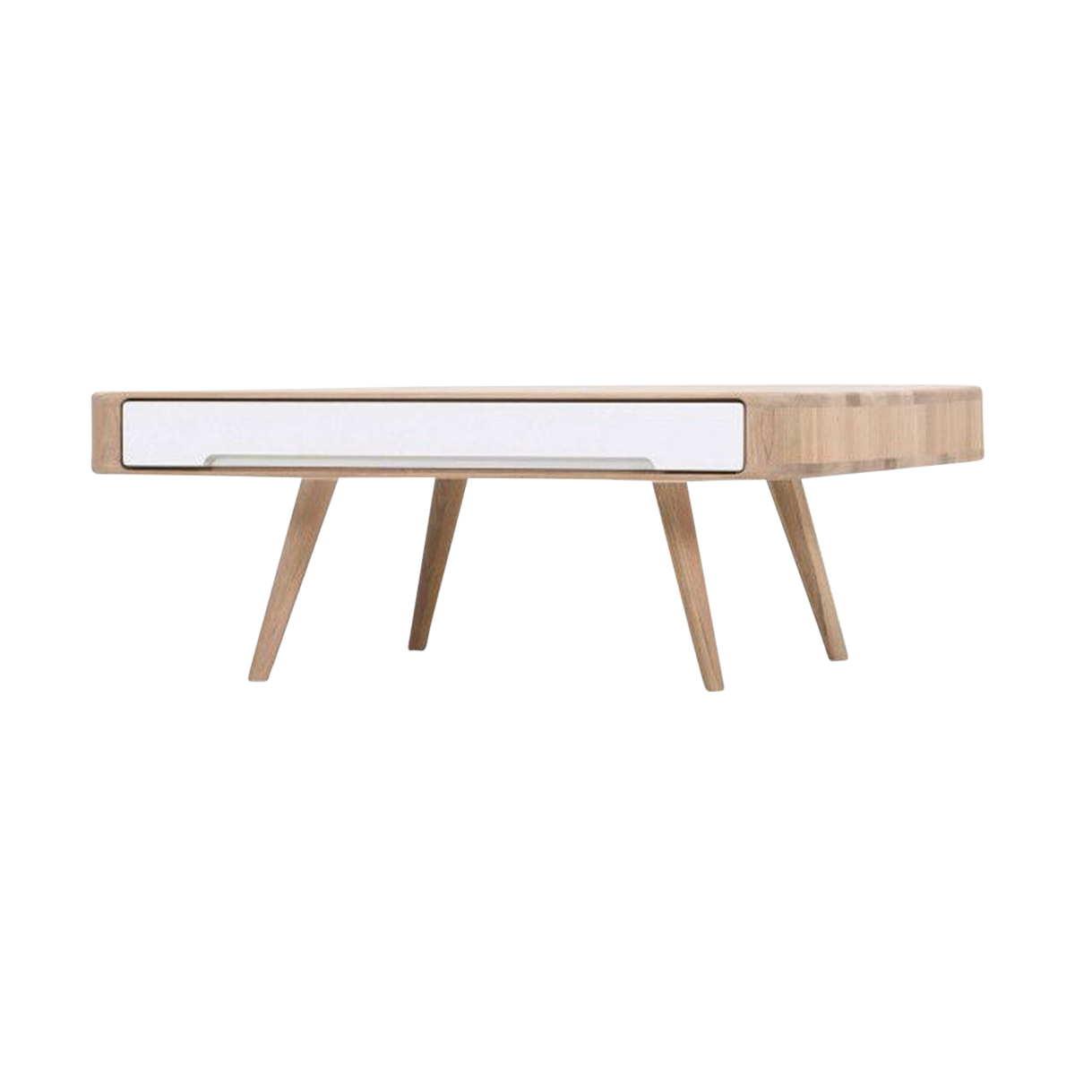 Ena coffee table houten salontafel whitewash - 90 x 90 cm