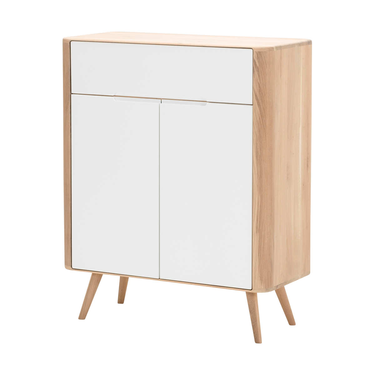 Ena dresser 90 houten ladekast whitewash - 90 x 110 cm