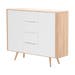 Ena dresser 135 houten ladekast whitewash - 135 x 110 cm