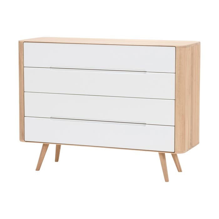 Ena drawer 120 - drawers houten ladekast whitewash x 90 cm | Gewoonstijl