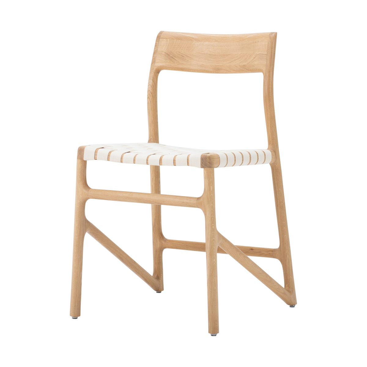 Fawn chair houten eetkamerstoel whitewash - met cotton webbing white 2001