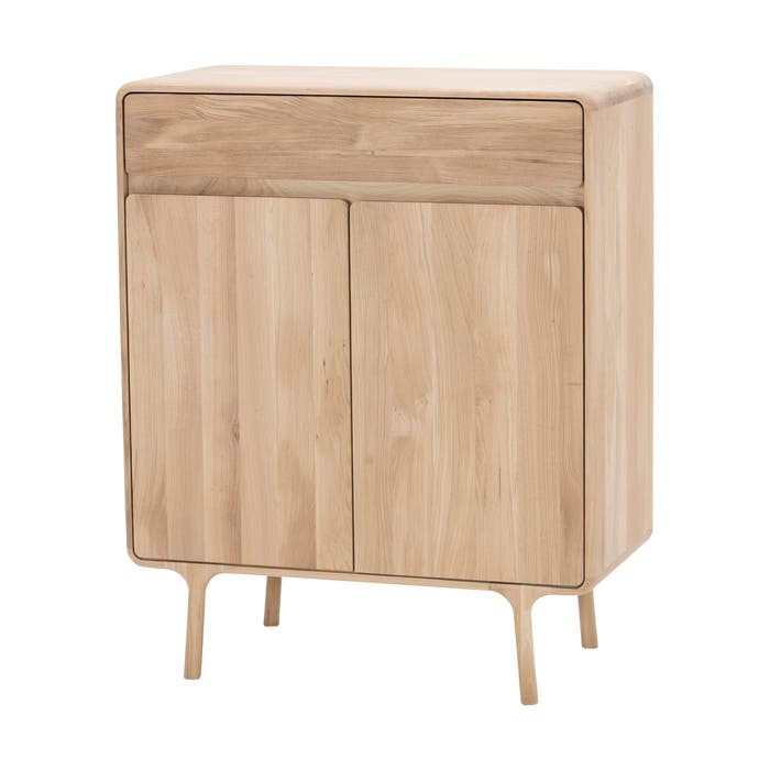 Fawn cabinet houten opbergkast whitewash - 90 x 110 cm