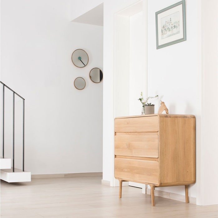 Fawn cabinet houten opbergkast whitewash - 90 x 110 cm - dressoir - scandinavisch